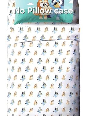 Bluey Kids' Twin Sheet Set - Official Character Design.  No Pillow Cases